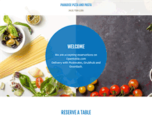 Tablet Screenshot of paradisepizzaandpasta.com